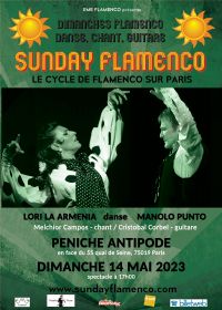 spectacle Sunday Flamenco. Le dimanche 14 mai 2023 à Paris19. Paris.  17H00